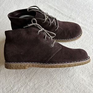 White Mountain Boots Mens 9 M Dover Chukka Ankle Booties Brown Suede Lace Up Y2K